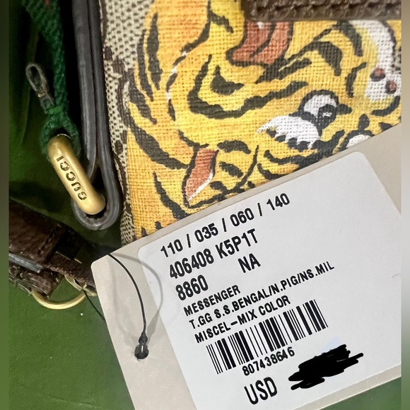 Gucci Bengal Tiger GG Supreme Canvas Messenger Bag – Rare & Authentic - Picture 9 of 10